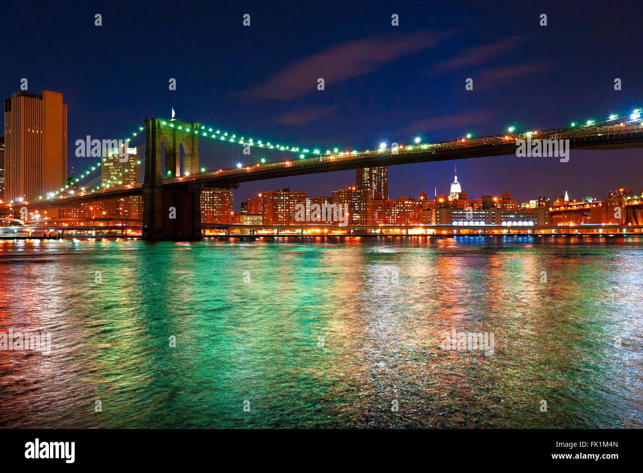Brooklyn bridge, New York City. USA. Stock Photo