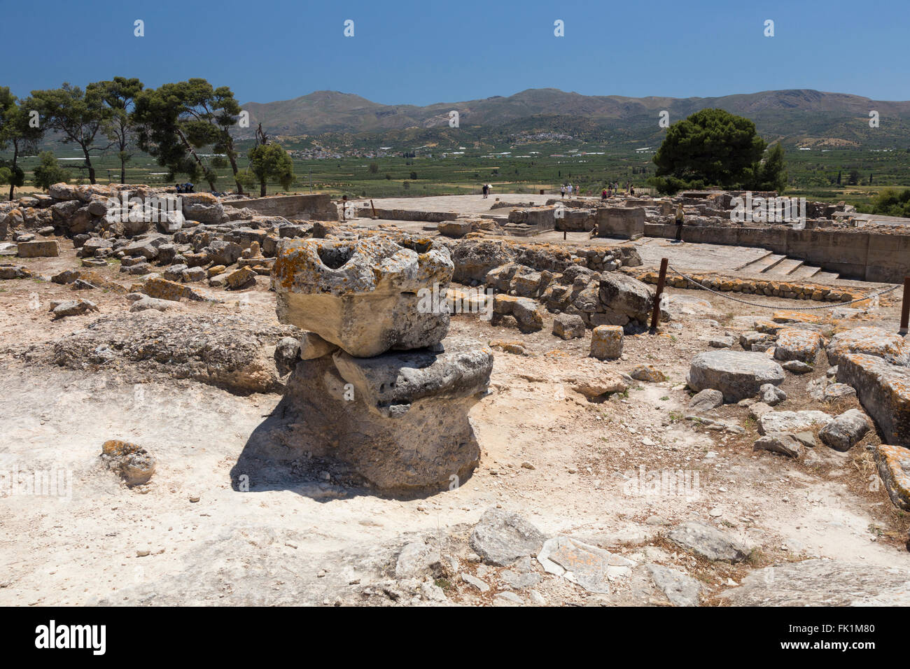 Minoan archaeological site at Phaestos, Crete, Greece Stock Photo