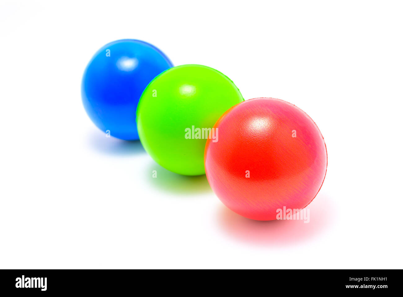 colour ball Red Green Blue (RGB) on white background Stock Photo