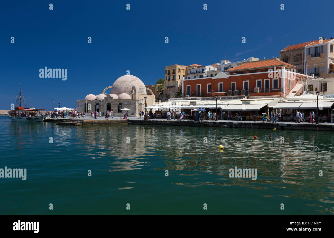 The historic harbour at Chania, Crete,