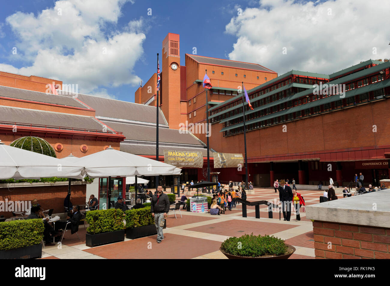 The exterior of the British Library building in London, United Kingdom. Stock Photo