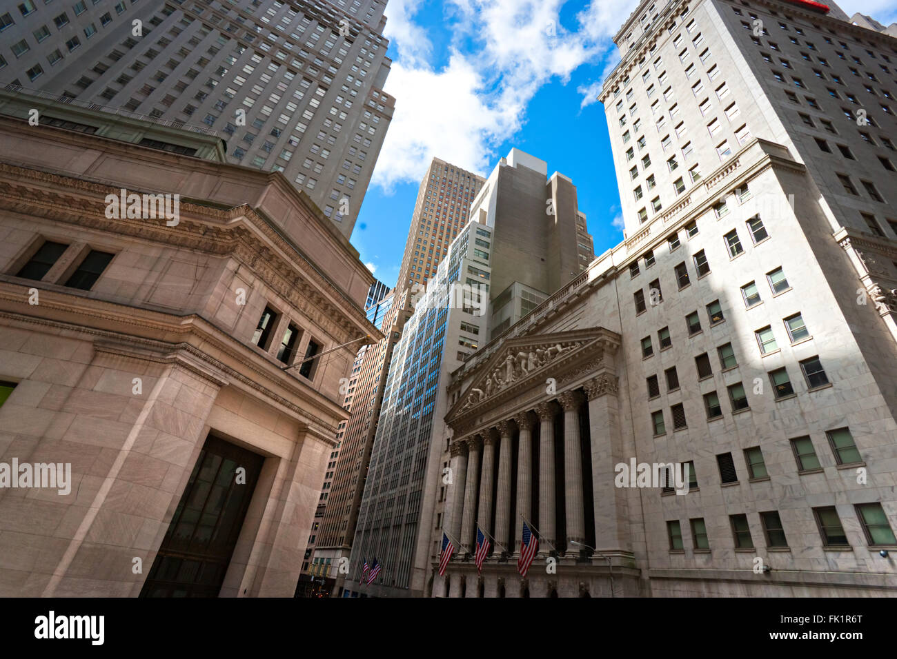 NEW YORK CITY - MARCH 30: The historic New York Stock Exchange is the largest stock exchange in the world March 30, 2010 in New  Stock Photo