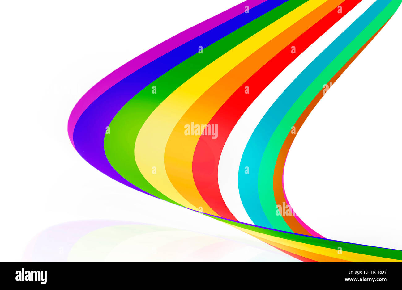 flying colorful ribbon Stock Photo
