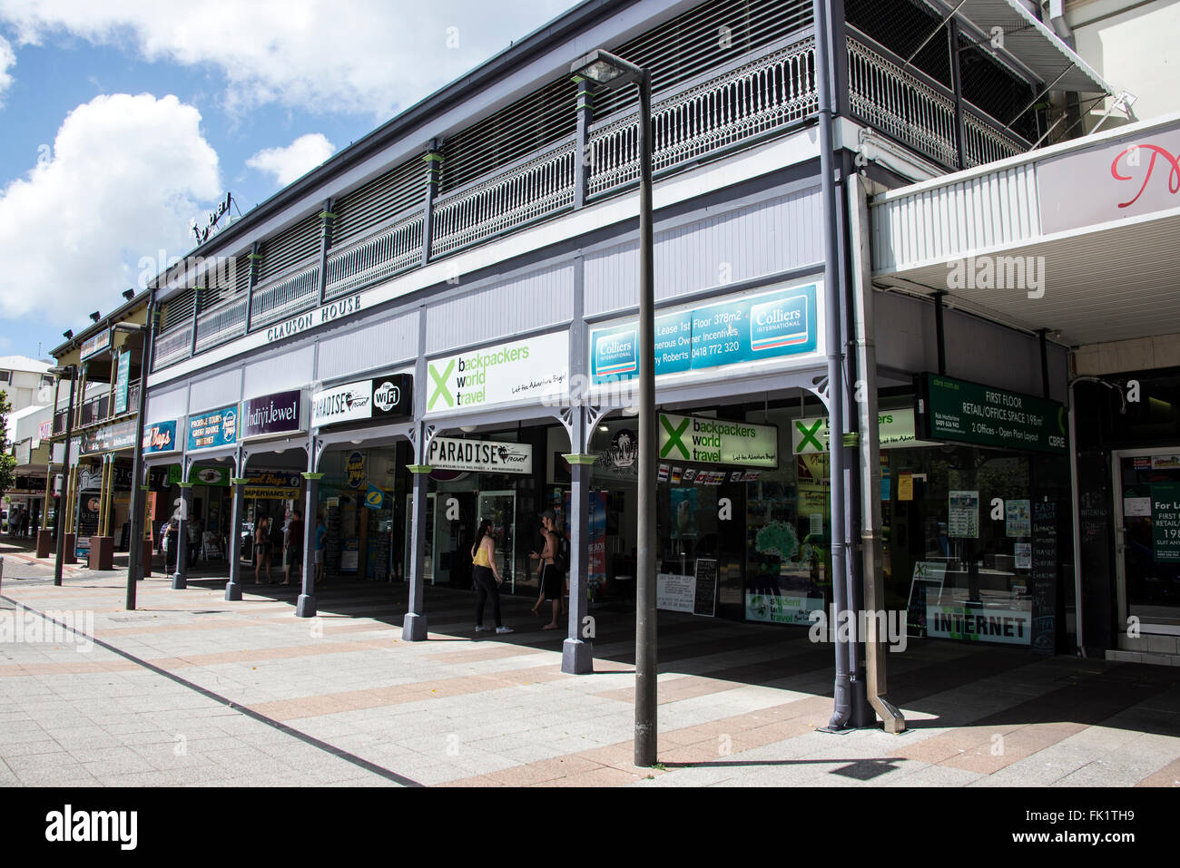 A row of shops on Shields Street, one of the main shopping streets in
