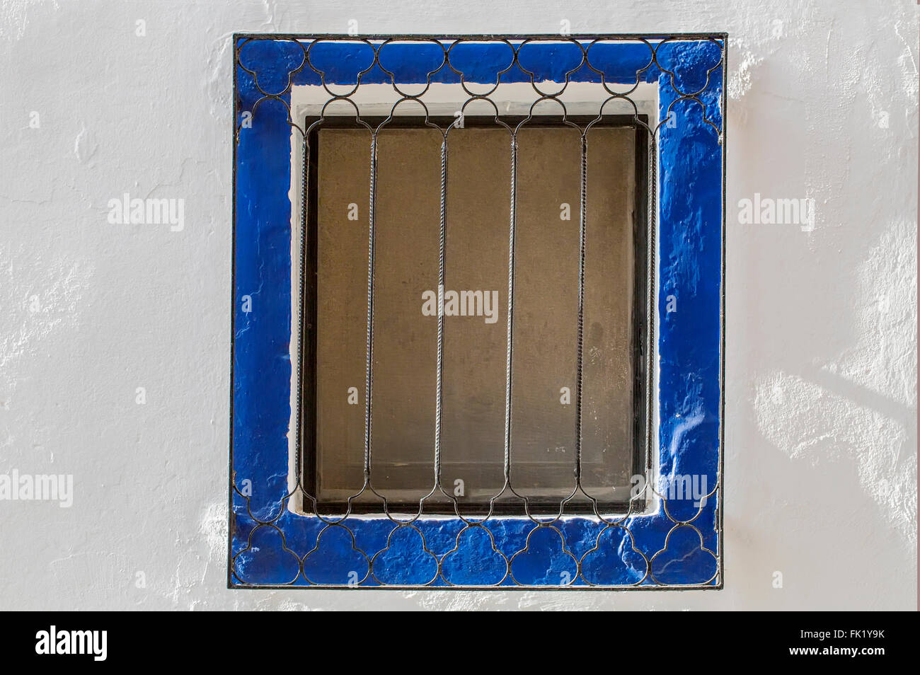 Retro photo of window with old lattice in vintage wall Stock Photo - Alamy