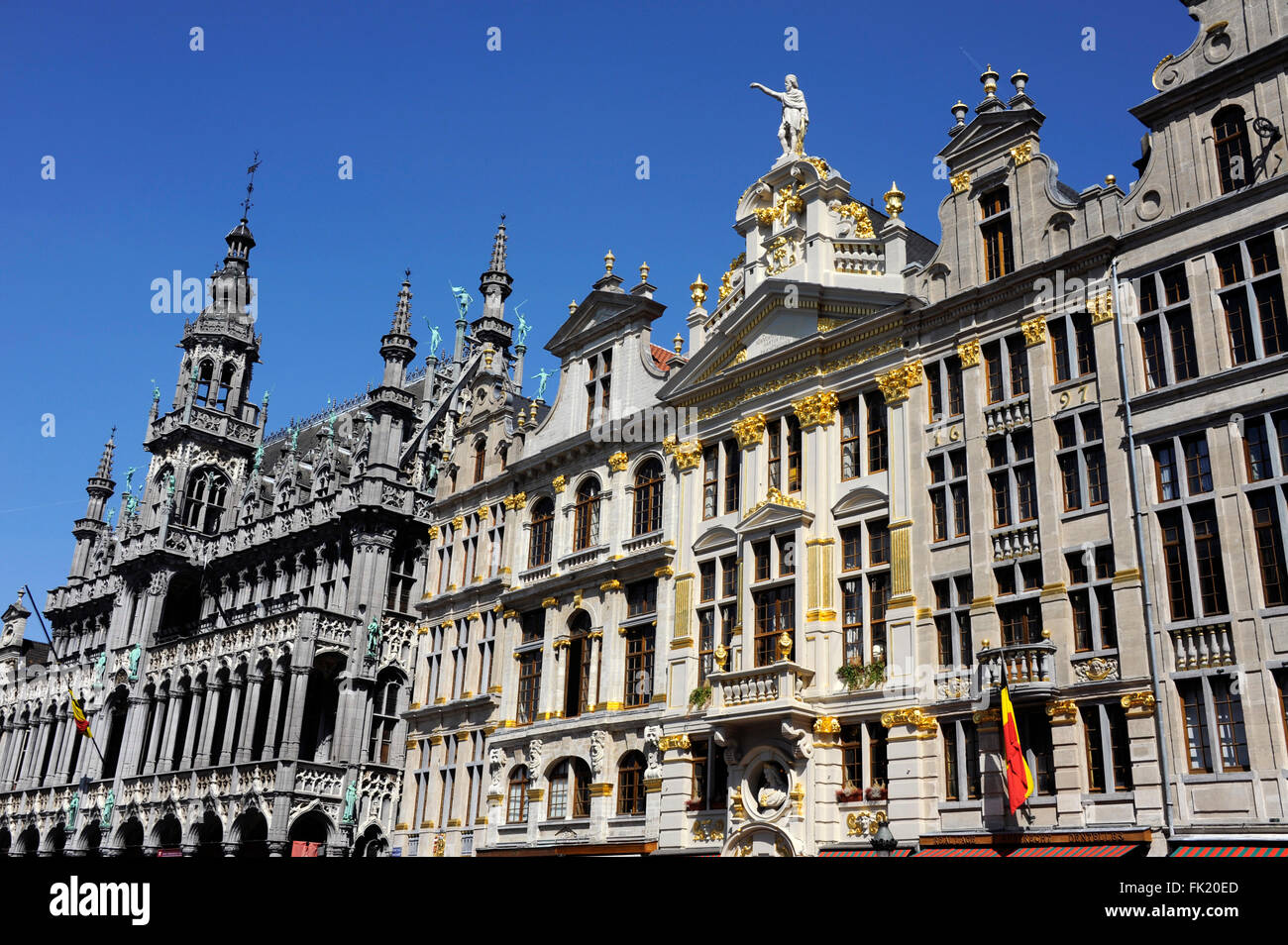 Grand-Place,King House,Town museum,and La Chaloupe d'Or brewery, Brussels,Belgium Stock Photo