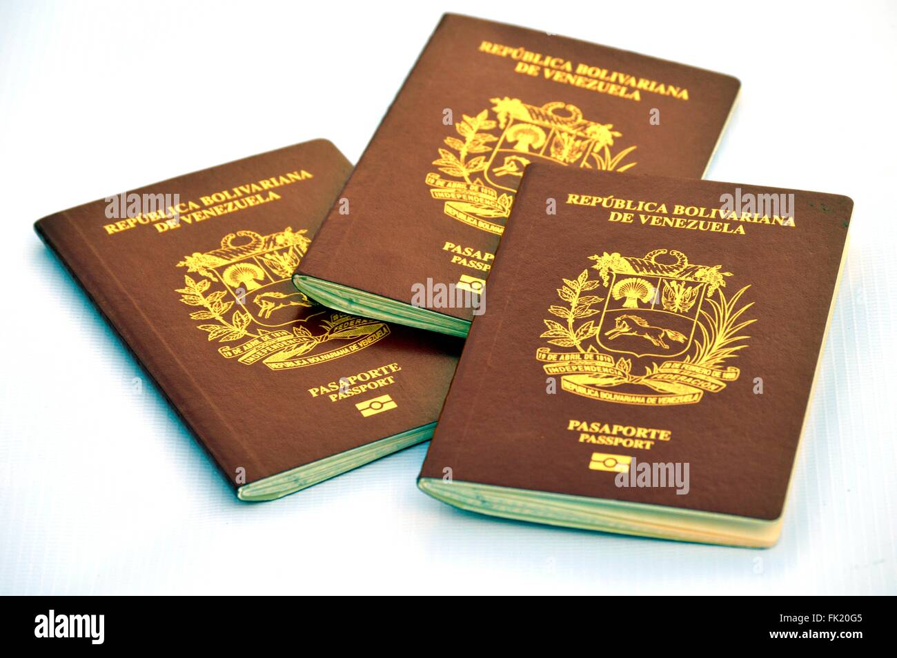 Venezuelan Passports Stock Photo Alamy