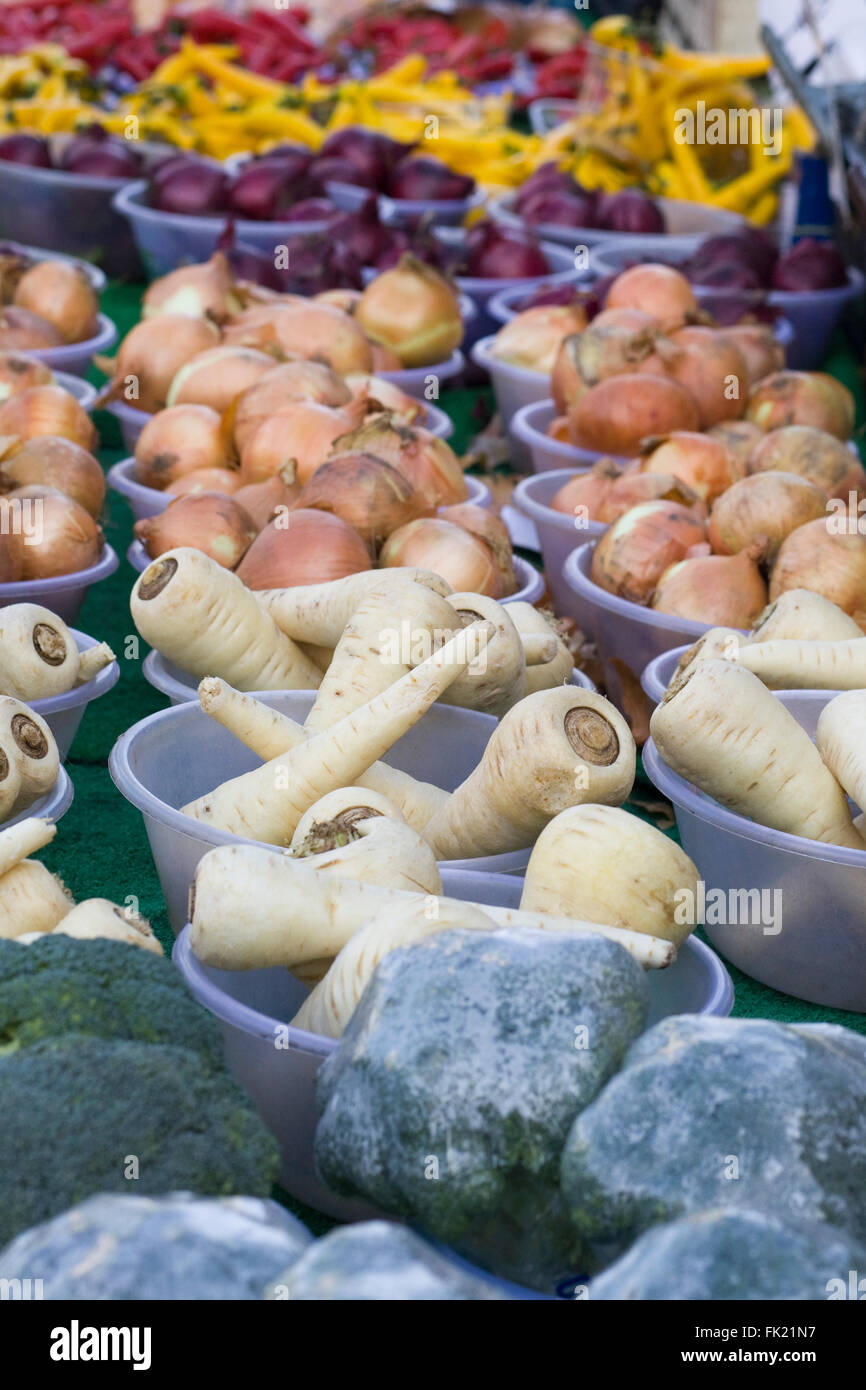 Fresh Fruit and vegetables Market stall in London Stock Photo Alamy