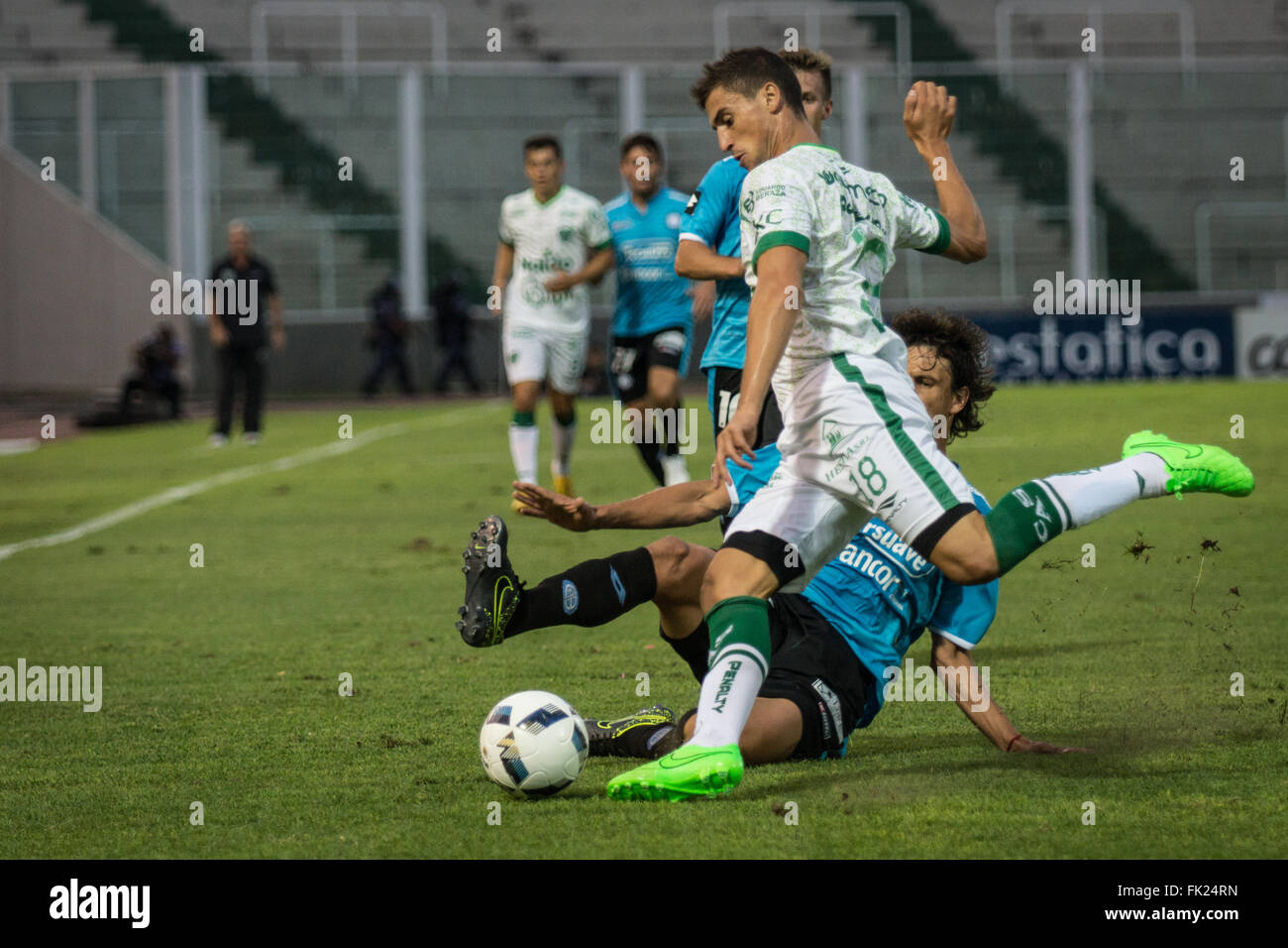 Cordoba, Argentina. 5th March, 2016. Walter Busse during a match between Belgrano and Sarmiento as part of the sixth round of Primera Division. in Mario Kempes Stadium on March 05, 2014 in Cordoba, Argentina. Stock Photo