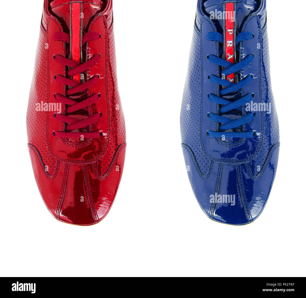 Set of sport shoes isolated on white Stock Photo Alamy