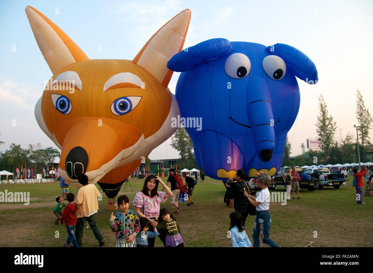 Hot-air balloons at the Thailand International Balloon Festival 2016 in ...