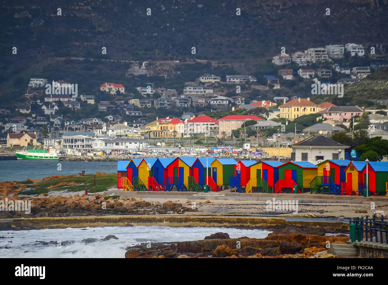Colorful houses in Simons town, South Africa Stock Photo Alamy