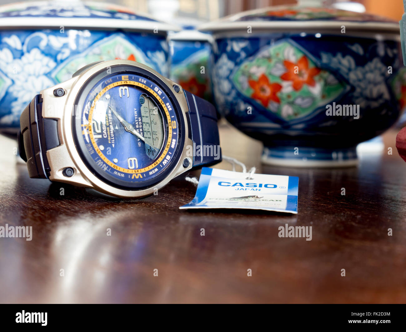 GOMEL, BELARUS - FEBRUARY 13, 2016: The Japanese watch Casio Fishing Gear  10 Years Battery AW-82-1AVDF. Casio Computer Company Stock Photo - Alamy