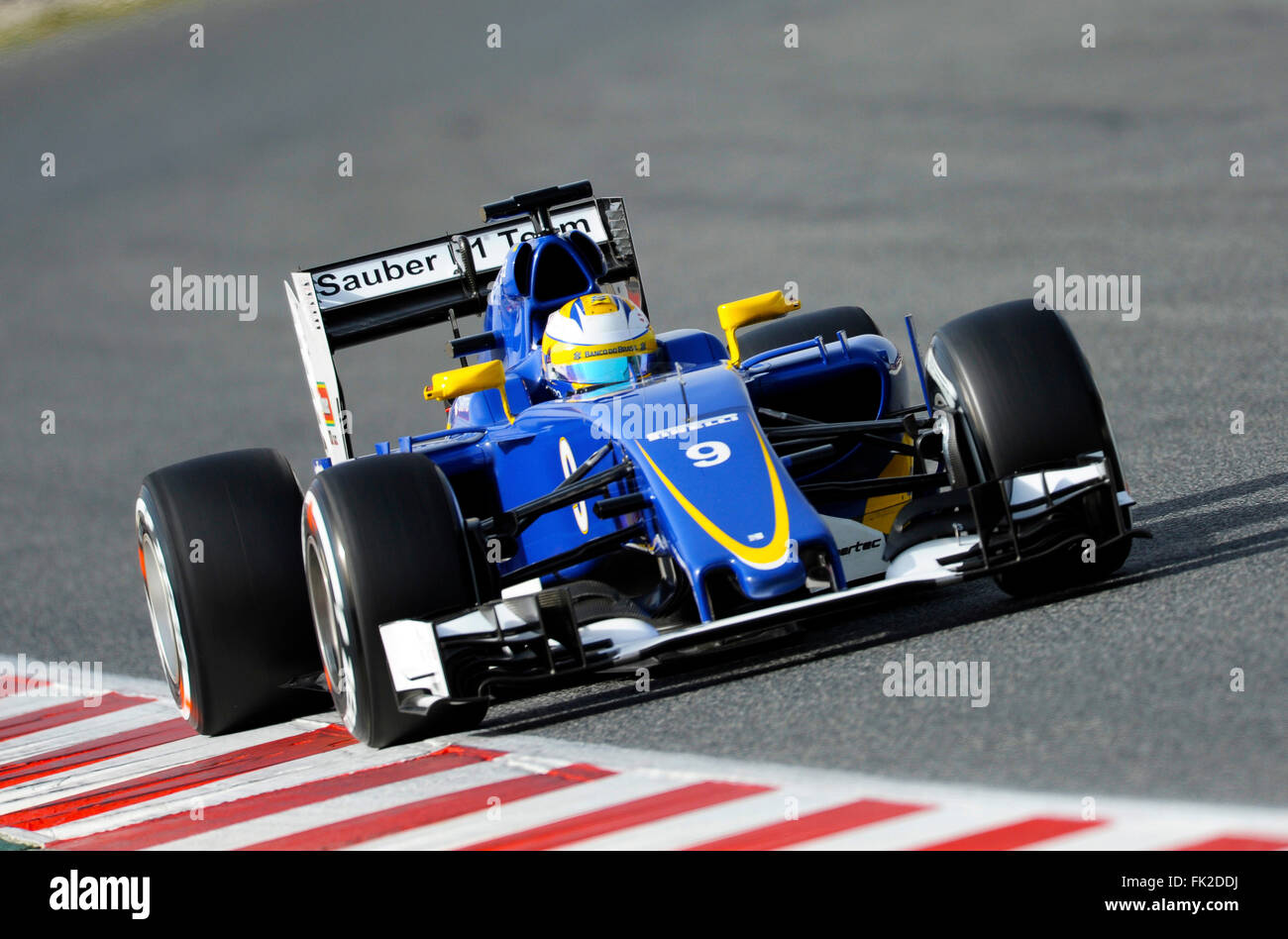 Marcus Ericsson (SWE), Sauber during Formula One testing days on the Circuit de Barcelona-Catalunya, Spain from February 22nd to 25th 2016 Stock Photo