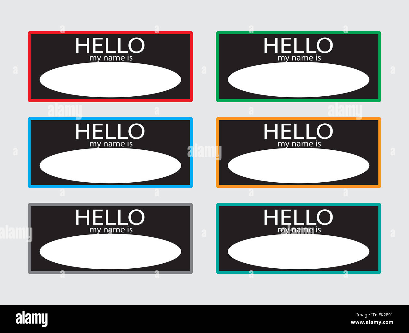 Hello my name is sticker hi-res stock photography and images - Alamy