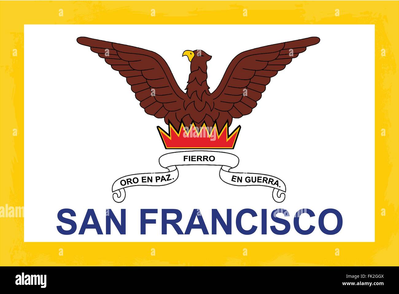 The flag as adopted by the city of San Francisco Stock Vector