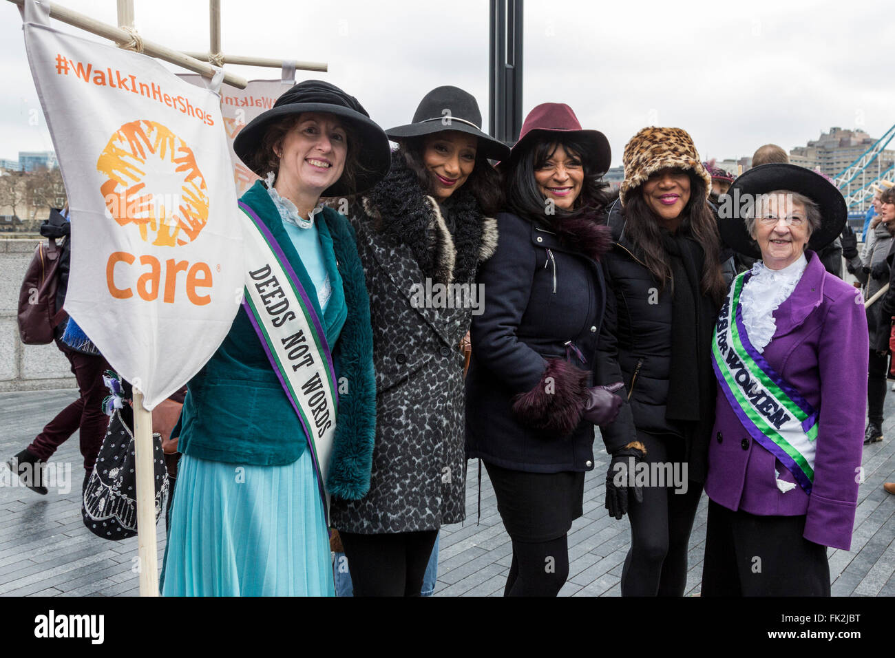 London, UK. 6 March 2016. Sister Sledge. Suffragettes, celebrities and