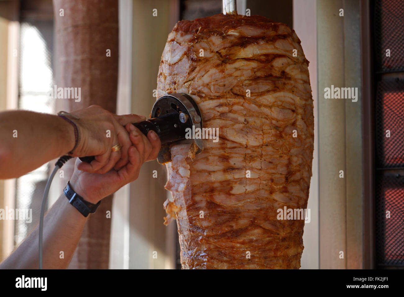 Doner, kebap, shawarma. Stock Photo