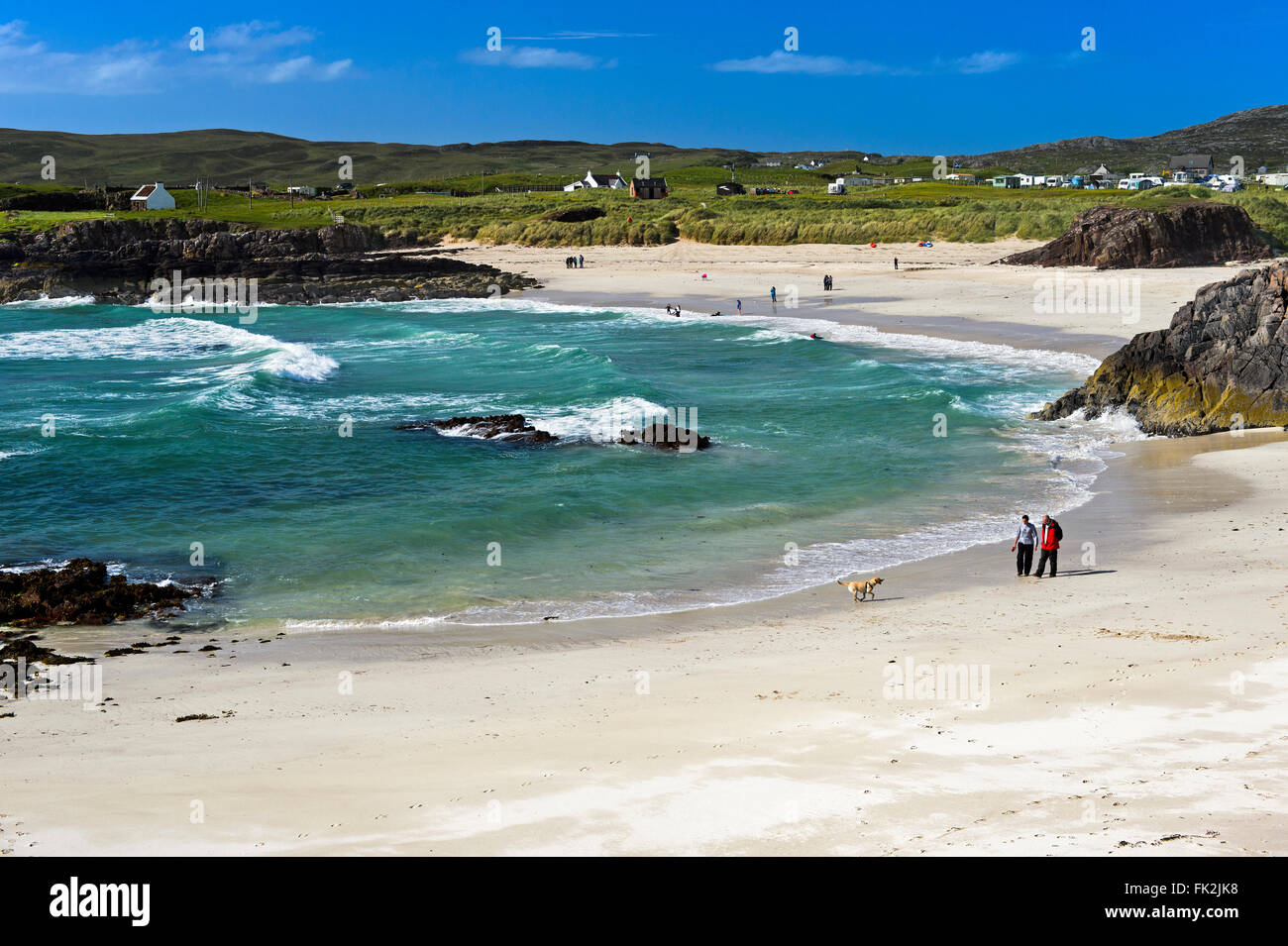 Beach at the Clachtoll Bay, Clatchtoll, Assynt, Scotland, United Kingdom Stock Photo