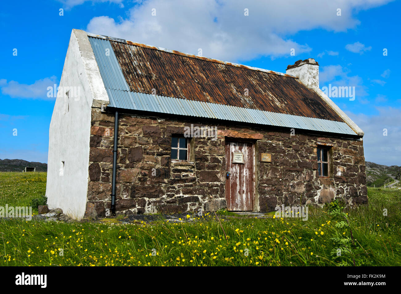 Clachtoll Salmon Bothy, Clachtoll, Assynt, Scotland, United Kingdom Stock Photo