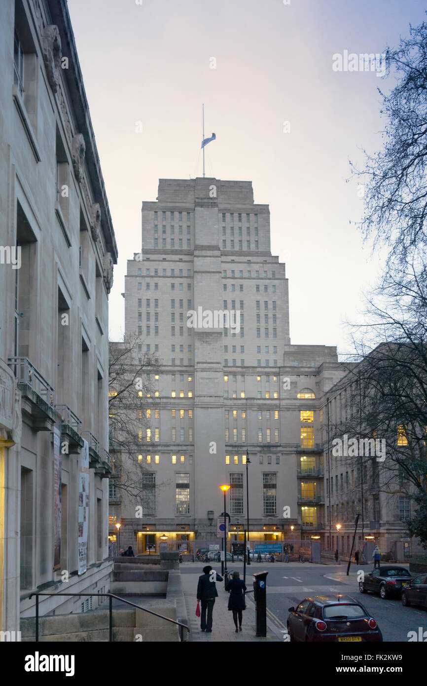 The Art Deco Senate house building, administrative HQ of the University of London and the inspiration for Orwell's Ministry of Truth in 1984 Stock Photo