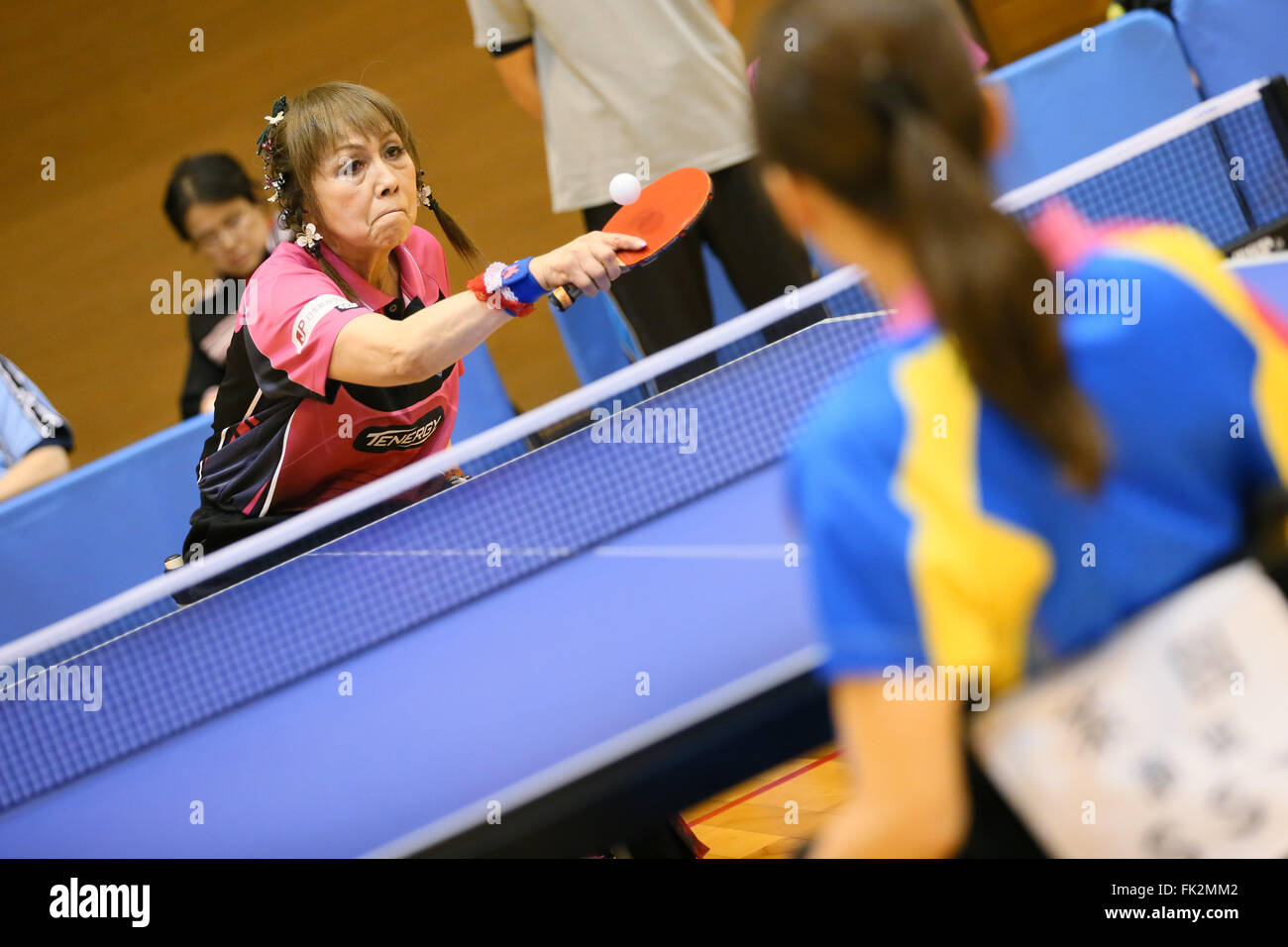 Osaka, Japan. 5th Mar, 2016. Kimie Bessho Table Tennis Japan Open