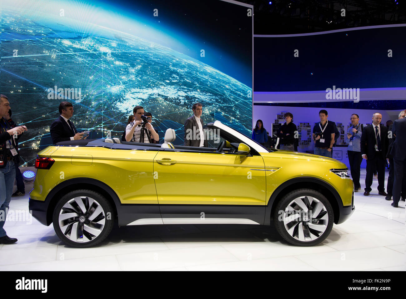 VW T-Cross Breeze concept at the Geneva Motor Show 2016 Stock Photo