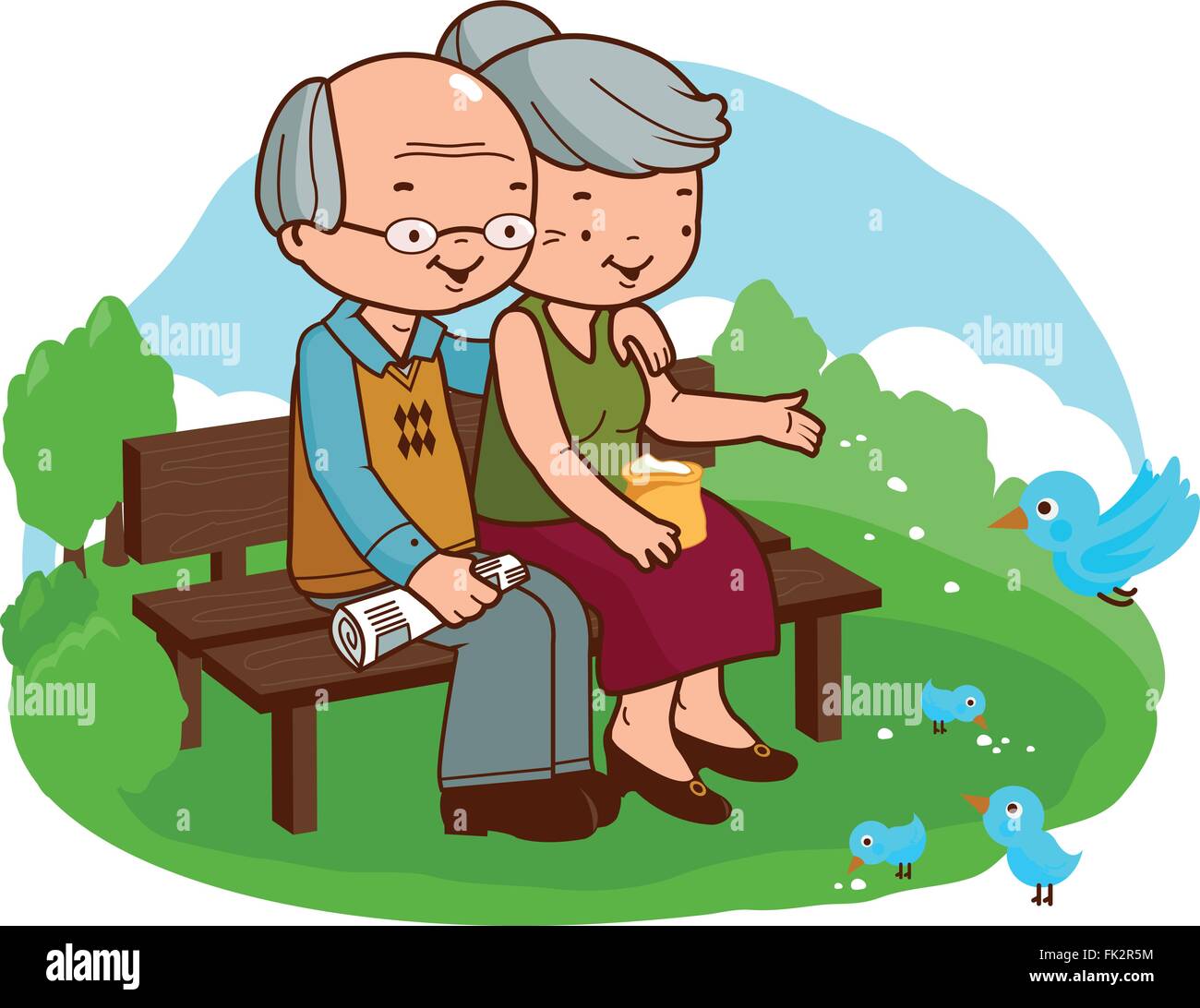 Woman seniors Stock Vector Images - Alamy