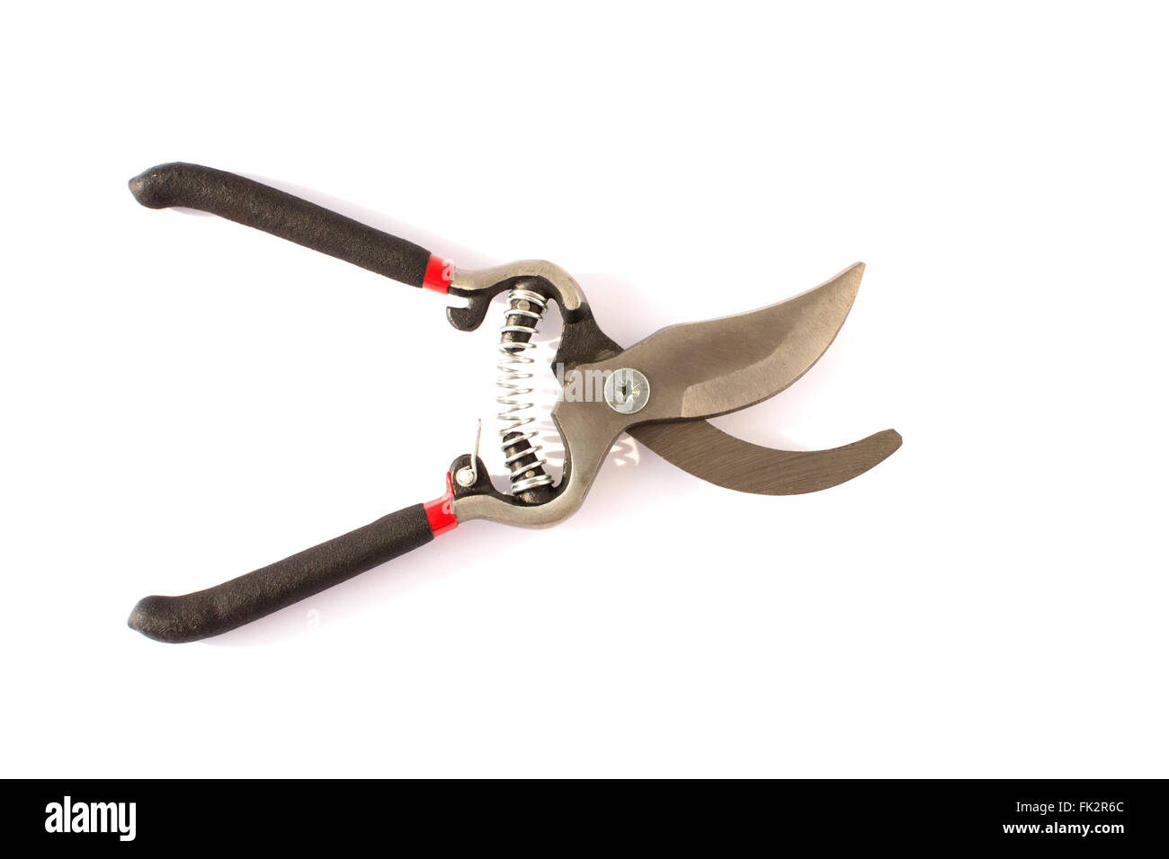 Pair of Garden Secateurs for plant trimming Stock Photo