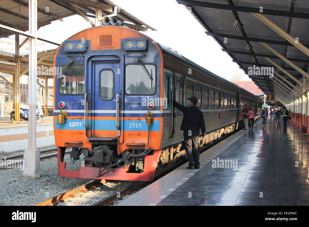 CHIANGMAI, THAILAND FEBRUARY 13 2016 Daewoo Diesel railcar for train