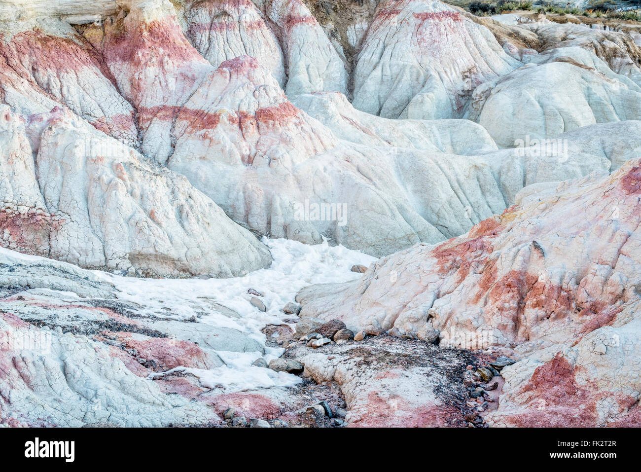 clay and sandstone erosion geological formations in Paint Mine