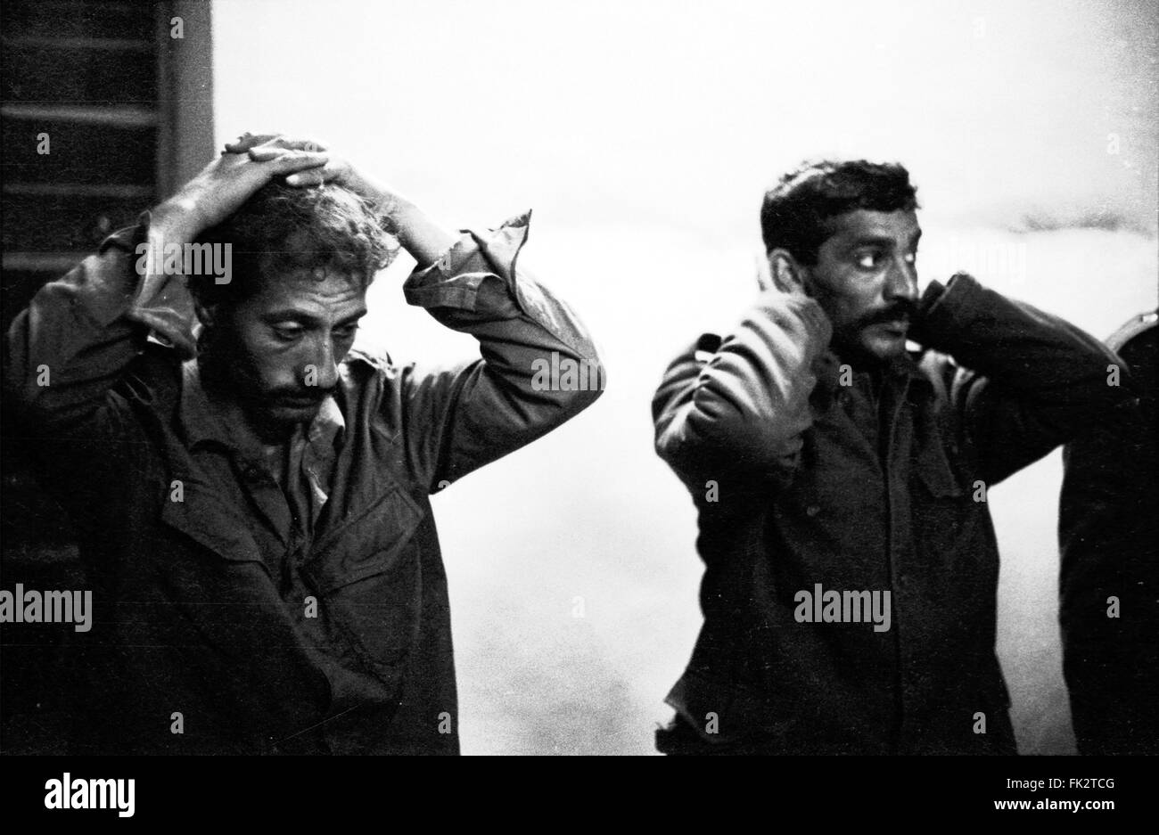 Zakho, northern Iraq, Kurdistan. March 1991. Iraqi army prisoners of Kurdistan Front fighters at night, during the uprising by Kurds against forces of Saddam Hussein's government. Photo by:Richard Wayman Stock Photo