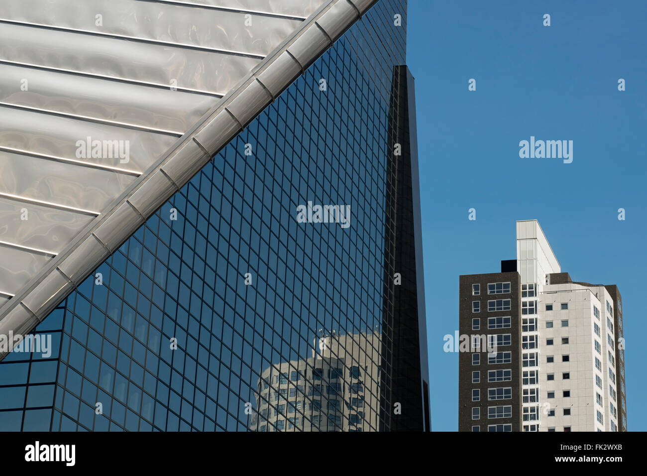 Apartment building and skyscraper Stock Photo Alamy