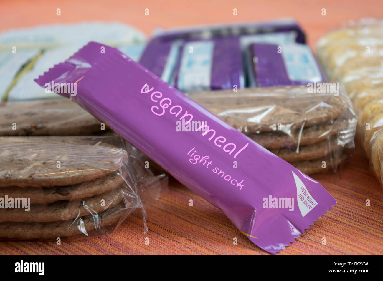 mono portion bar of vegan meal for a fast brunch Stock Photo