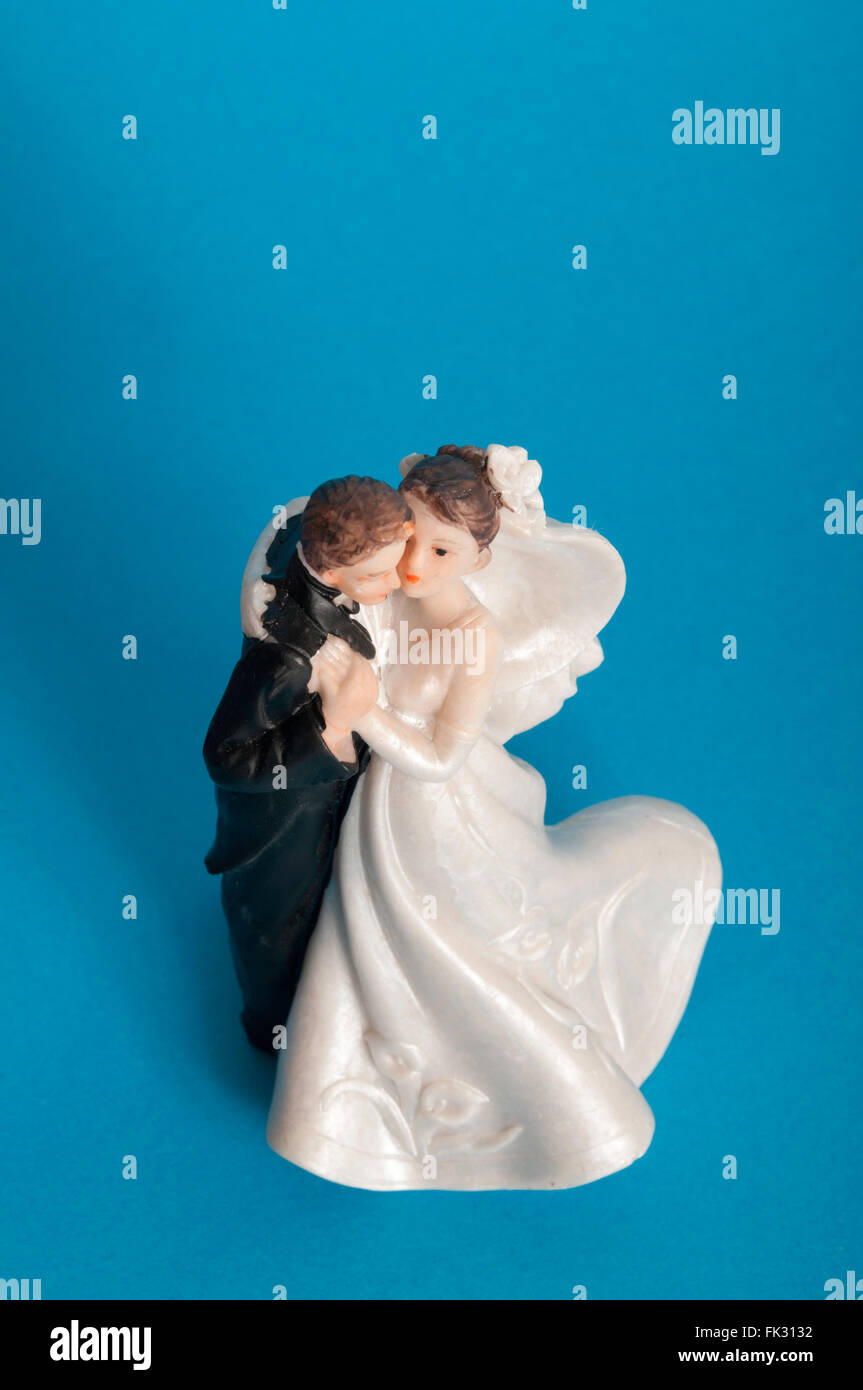 bride and groom cake topper Stock Photo