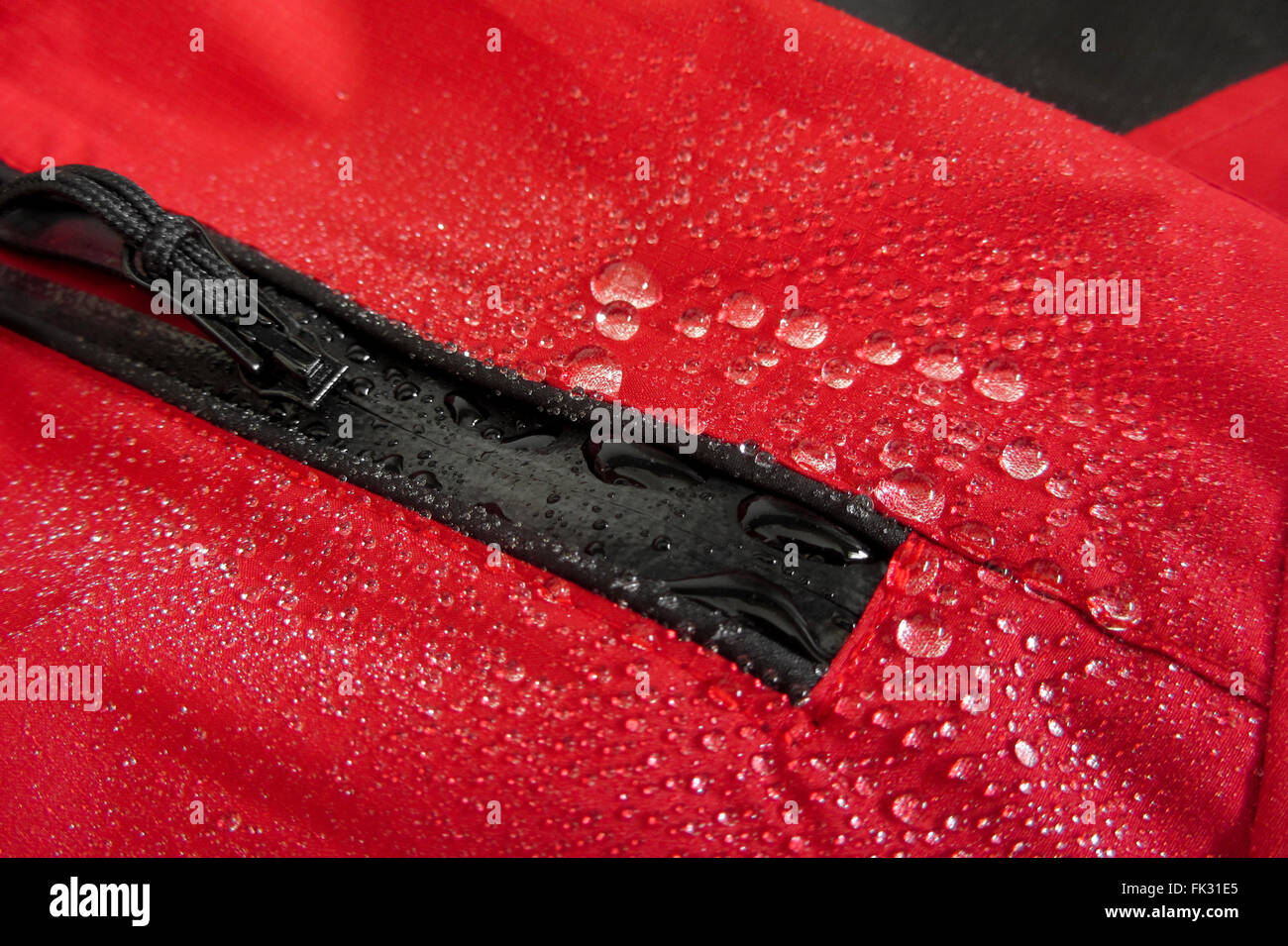 waterproof technology for mountain clothes Stock Photo