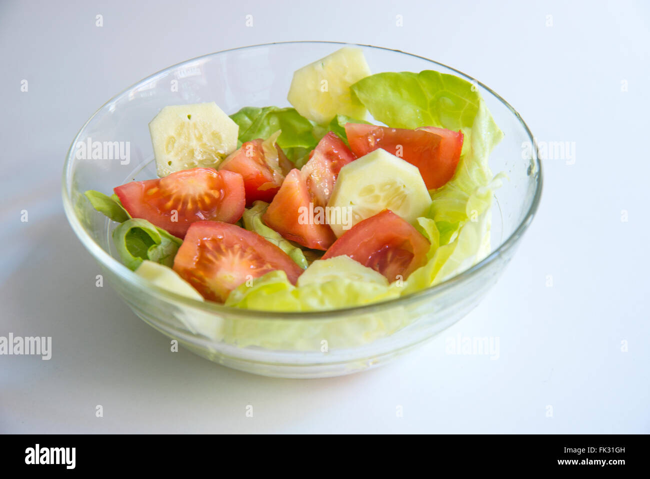 Bowl of mixed salad. Stock Photo