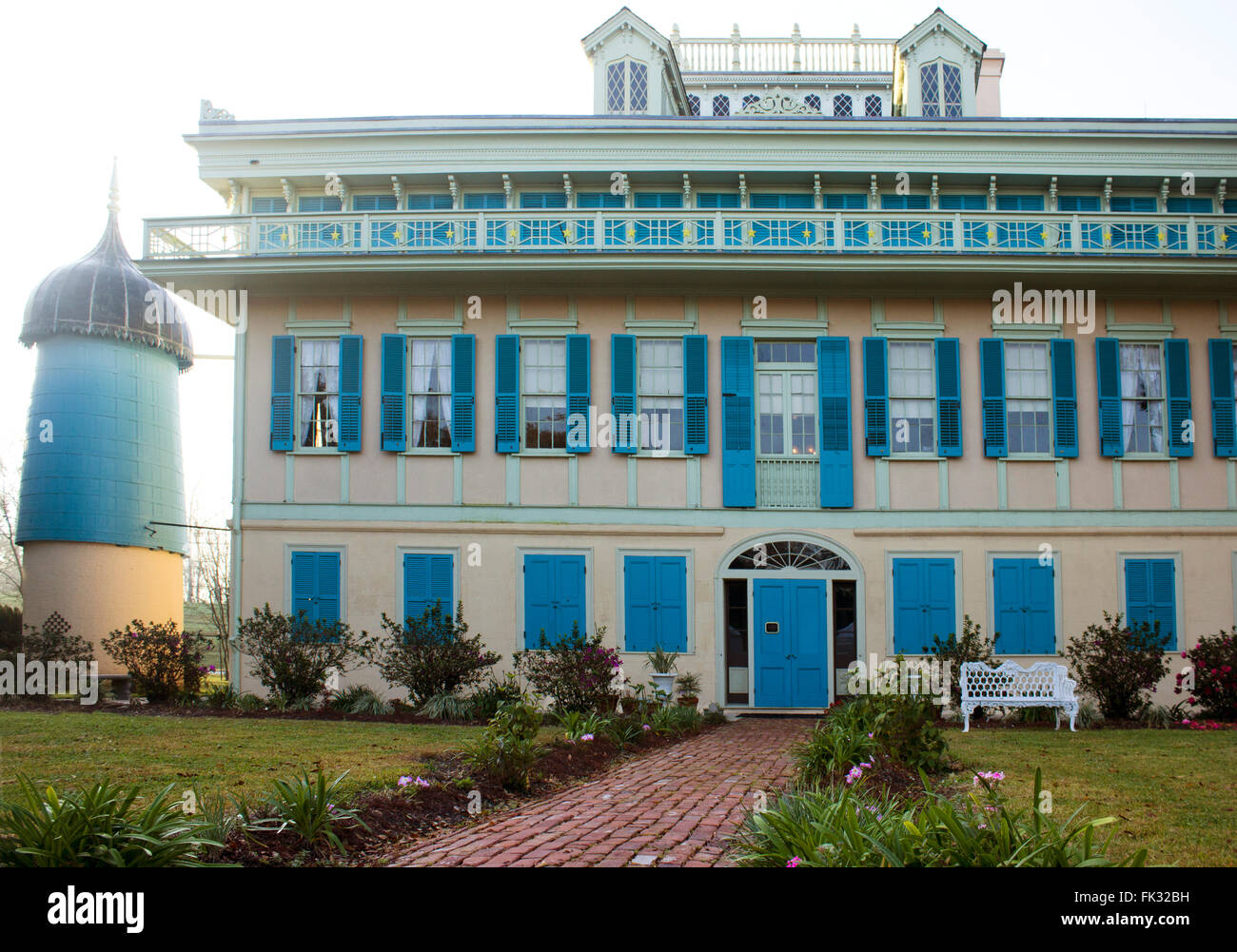 Back view of San Francisco plantation in Garyville, Louisiana, USA