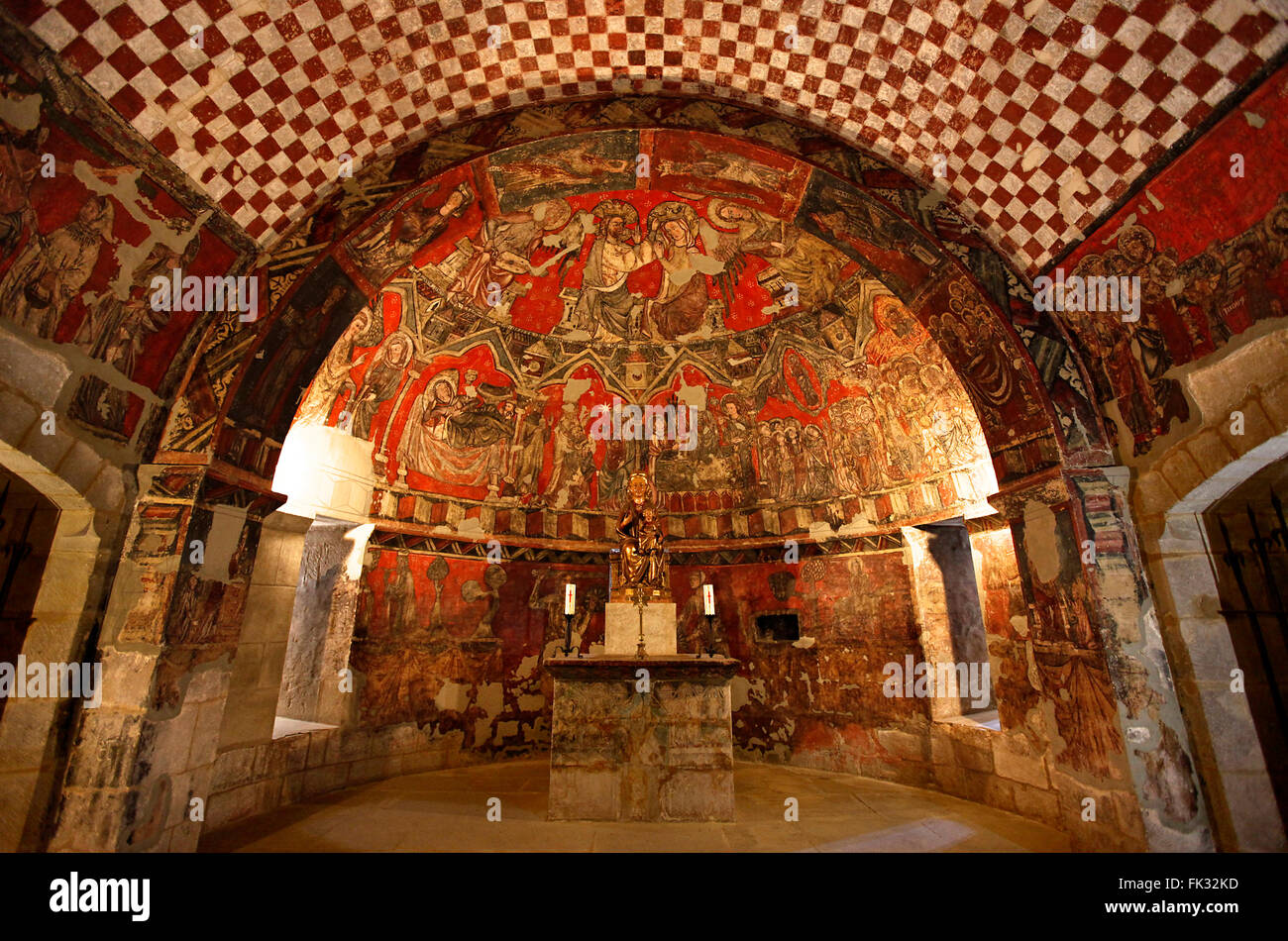 Romanesque crypt-church. Sos del Rey Católico. Zaragoza. Spain Stock Photo