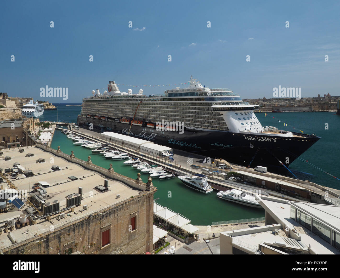 Ocean Liner Mein Schiff 3 Moored In Valletta Malta Stock