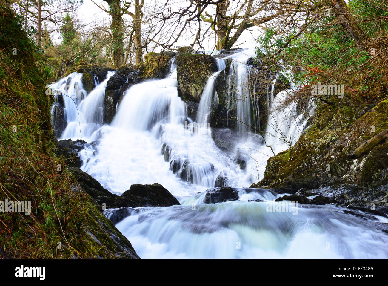 Swallow Falls, Snowdonia Stock Photo
