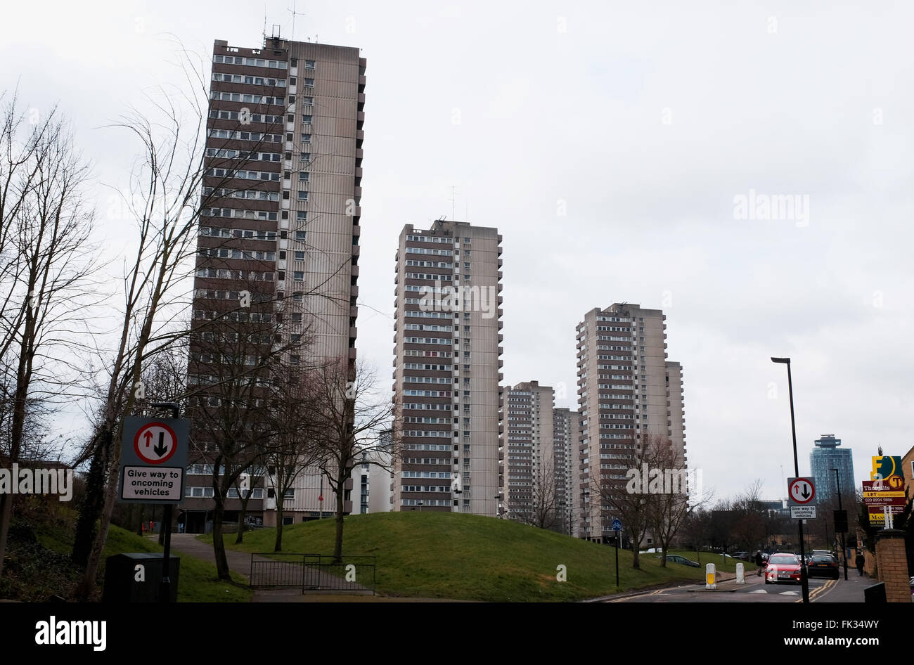 The Brentford Towers estate in Hounslow district of West London UK