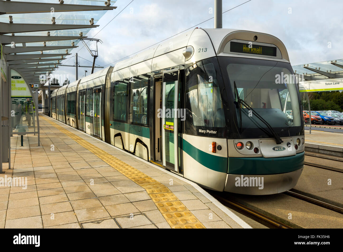 Nottingham Express Transit (NET) Tram At The Clifton South Tram Stop ...