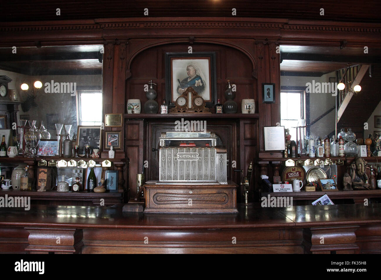 Historic bar at the Lairds Arms in Matjiesfontein Stock Photo