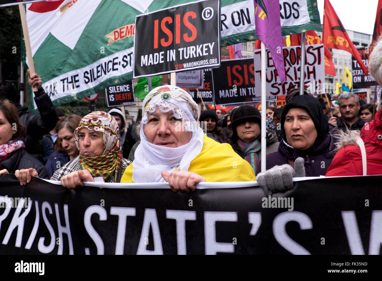 Kurds ask UK government to Break their Silence and Stop Supporting Turkish State War on Kurds & end  mass murder of the Kurdish Stock Photo