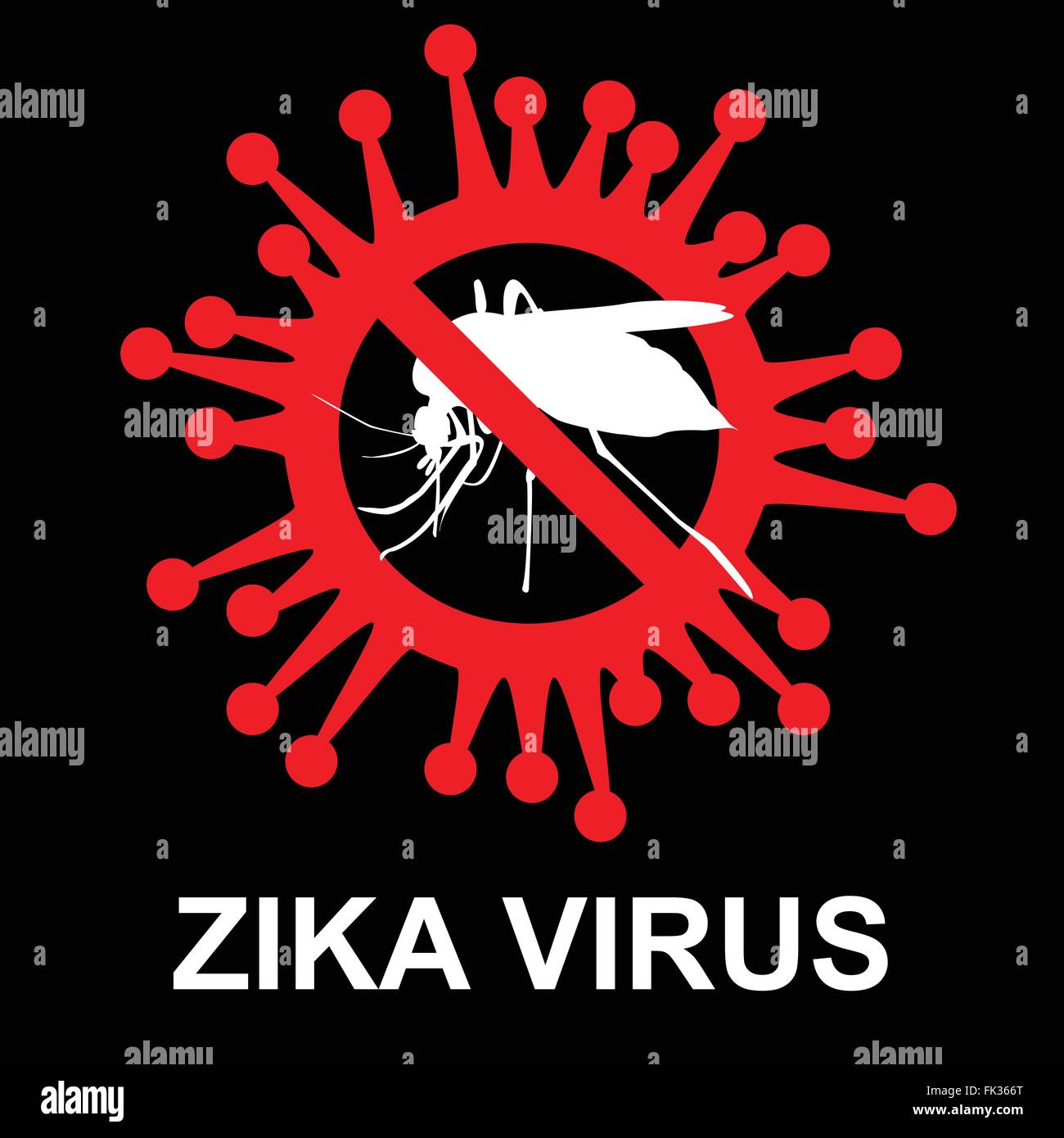 Stop zika virus, vector Stock Vector