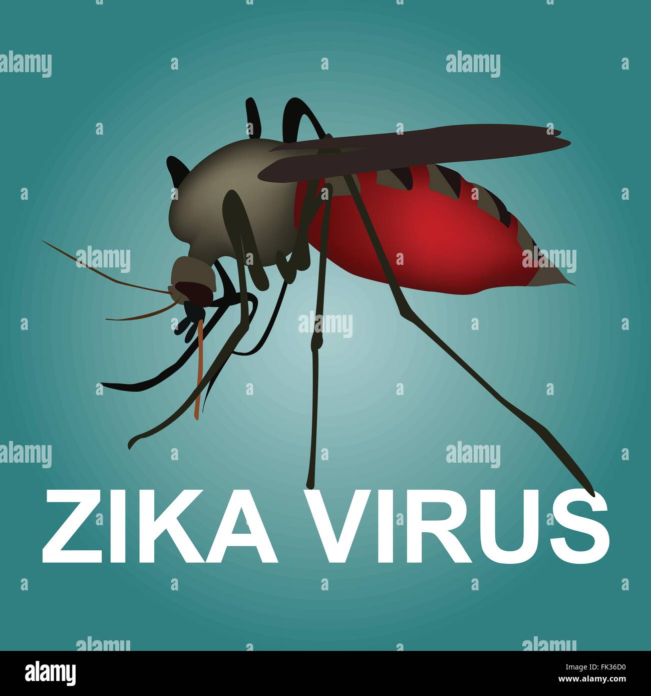 Stop zika virus, vector Stock Vector