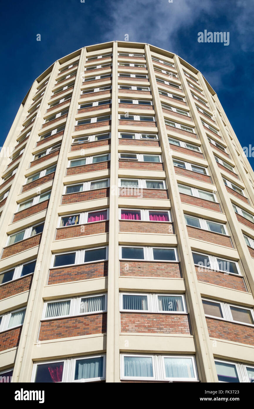 Dawson House, residential flats in Billingham, north east England. UK