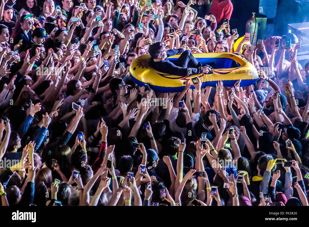 Detroit, Michigan, USA. 4th Mar, 2016. HOODIE ALLEN performing on his Happy Camper Tour at The Fillmore in Detroit, MI on March 4th 2016 © Marc Nader/ZUMA Wire/Alamy Live News Stock Photo