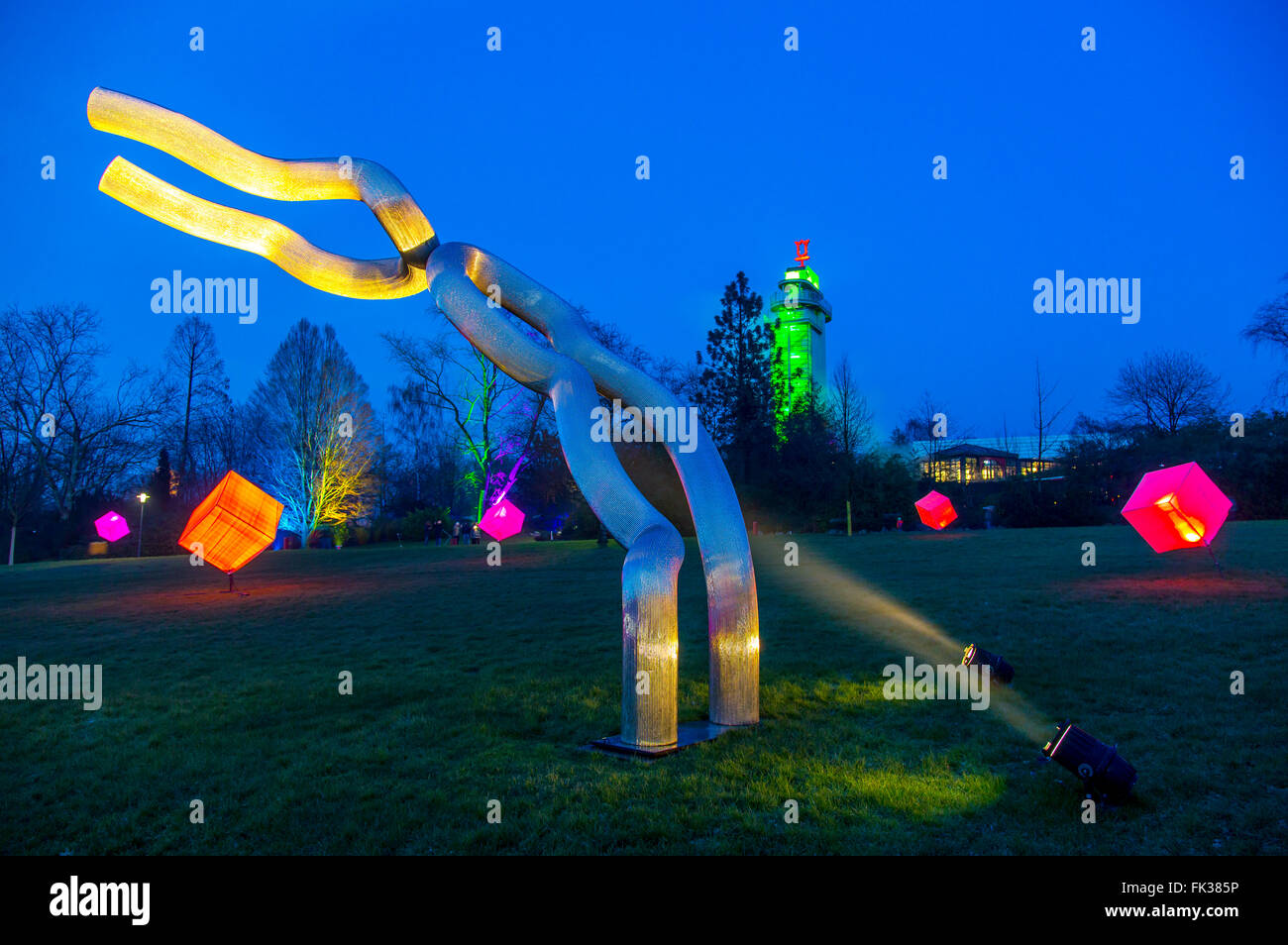 Park Leuchten, Park Illumination, in the Gruga Park, a public park in ...